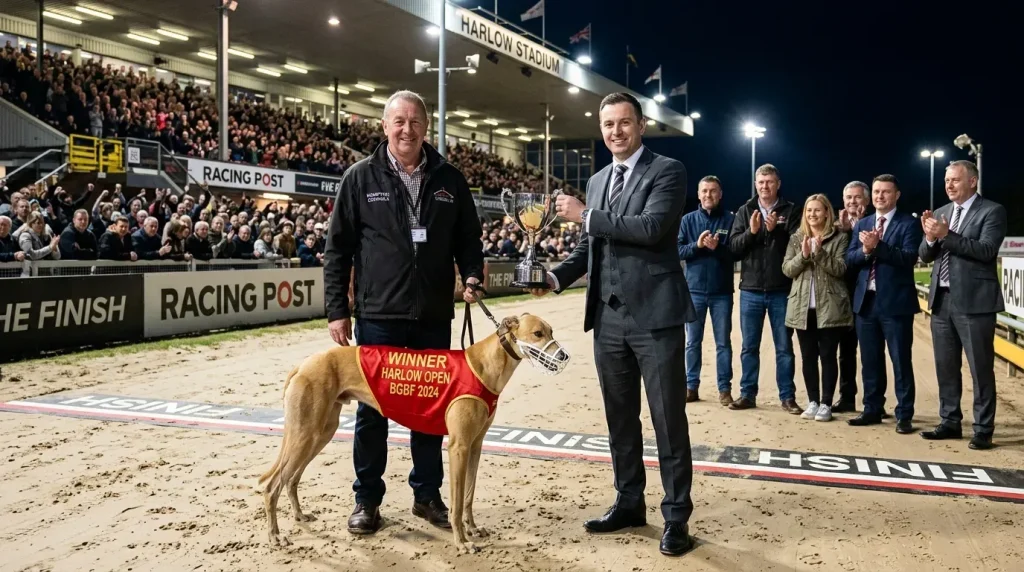 BGRF greyhound fund — a prize presentation ceremony at a UK greyhound track